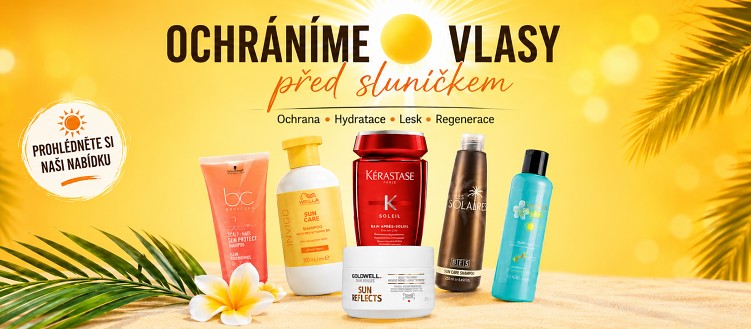 Léto - Péče na vlasy k moři a ochrana proti slunci