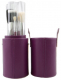Kulaté fialové pouzdro s 12 štětci na make-up, Sibel 1